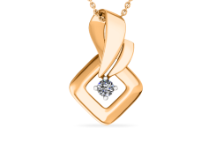 Золотая подвеска с фианитом