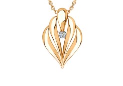 Золотая подвеска с фианитом