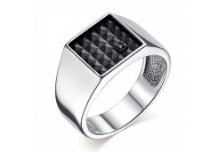 Серебряное кольцо с бриллиантом