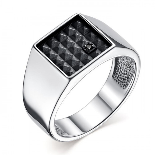 Серебряное кольцо с бриллиантом