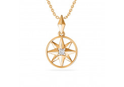 Золотая подвеска с фианитом