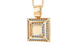 Золотая подвеска с фианитом