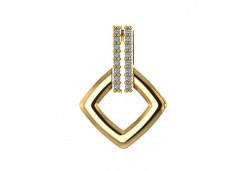 Золотая подвеска с фианитом