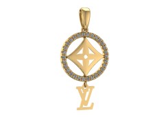 Золотая подвеска с фианитом