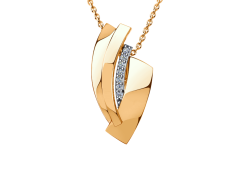 Золотая подвеска с фианитом