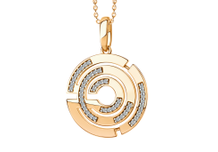 Золотая подвеска с фианитом