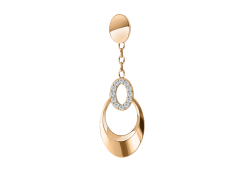 Золотая подвеска с фианитом