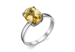 Серебряное кольцо с цитрином