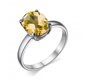 Серебряное кольцо с цитрином