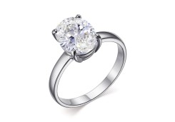 Серебряное кольцо с горным хрусталем