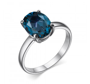 Серебряное кольцо с лондон топазом