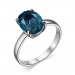 Серебряное кольцо с лондон топазом