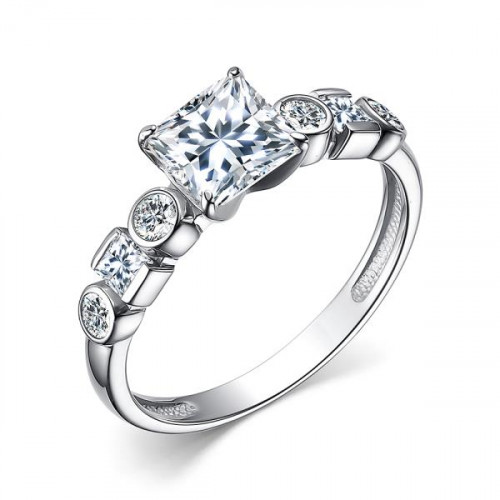 Серебряное кольцо с фианитом