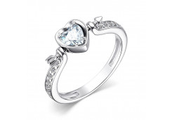 Серебряное кольцо с фианитом