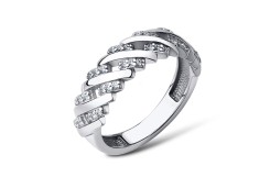 Серебряное кольцо с фианитом