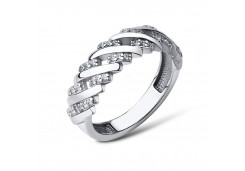 Серебряное кольцо с фианитом