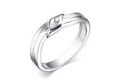 Серебряное кольцо с бриллиантом