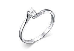 Серебряное кольцо с бриллиантом