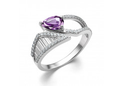 Серебряное кольцо с аметистом