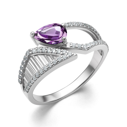 Серебряное кольцо с аметистом