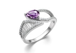 Серебряное кольцо с аметистом