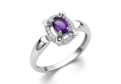 Серебряное кольцо с аметистом
