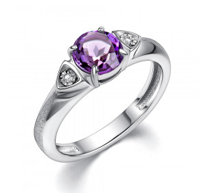 Серебряное кольцо с аметистом