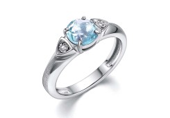 Серебряное кольцо с топазом
