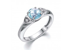 Серебряное кольцо с топазом