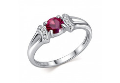 Серебряное кольцо с рубином