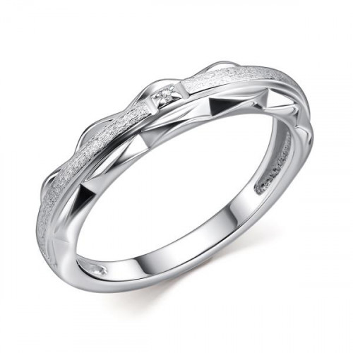 Серебряное кольцо с бриллиантом