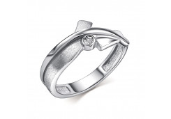 Серебряное кольцо с бриллиантом
