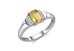 Серебряное кольцо с цитрином
