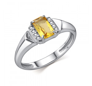 Серебряное кольцо с цитрином