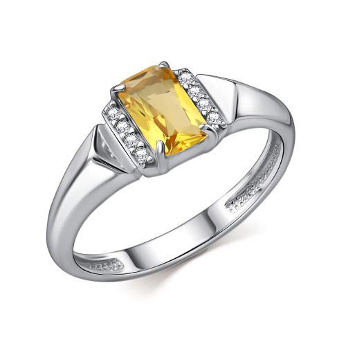 Серебряное кольцо с цитрином