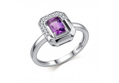Серебряное кольцо с аметистом