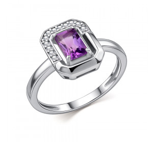 Серебряное кольцо с аметистом