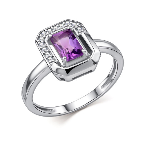 Серебряное кольцо с аметистом