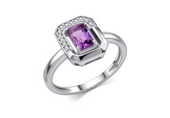 Серебряное кольцо с аметистом
