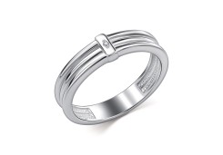 Серебряное кольцо с бриллиантом