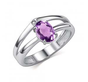 Серебряное кольцо с аметистом