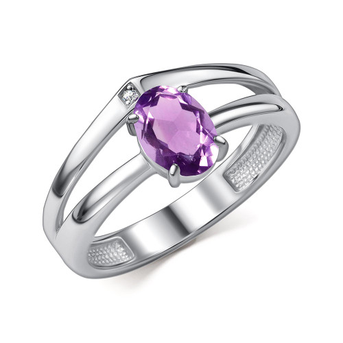 Серебряное кольцо с аметистом