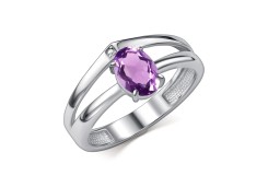 Серебряное кольцо с аметистом