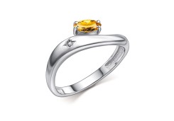 Серебряное кольцо с цитрином