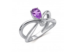 Серебряное кольцо с аметистом