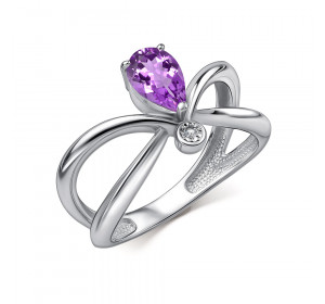 Серебряное кольцо с аметистом