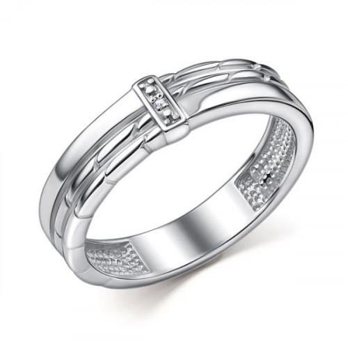 Серебряное кольцо с бриллиантом