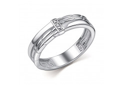 Серебряное кольцо с бриллиантом