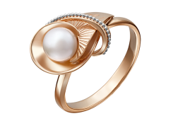 Золотое кольцо с жемчугом