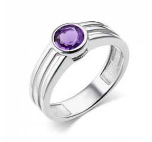 Серебряное кольцо с аметистом